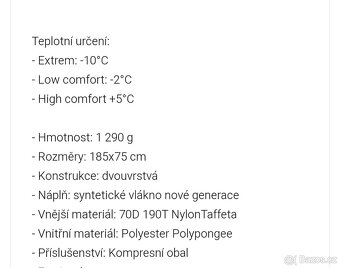 Skautský spací pytel Husky 185 - 7
