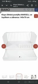 Dětská postýlka 140x70 vč.ortopedické matrace - 7