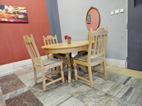 ...Zamluveno...Celodřevený Stůl Dub 6 x židle - 7