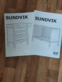 Dětská postýlka a přebalovací pult SUNDVIK IKEA - 7