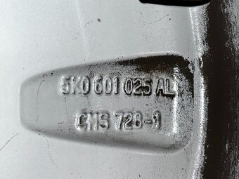 Original ALU kolo VW 16" 6,5J ET50 letní pneu 205/55/R16 - 7