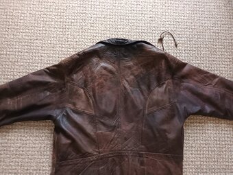 Pánská kožená bunda vel.52 (xxl), jemná kůže, nošená - 7