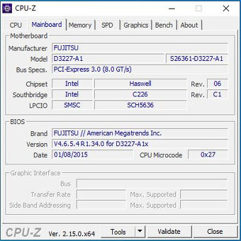 deska Fujitsu D3227-A1 µATX PCIe LGA 1150, zdarma CPU + 8GB - 7