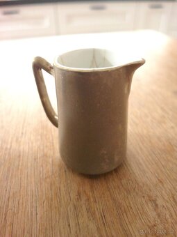 Starož. porcelánové konvičky plátované cínem 2 ks - 7
