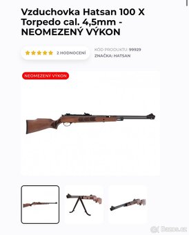 Vzduchovka Hatsan 100 X Torpedo cal. 4,5mm - 7