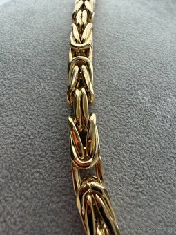 Zlaty řetěz KRÁLOVSKÁ VAZBA 62.2cm 9mm - 70cm -NOVÝ ŘETĚZ - 7