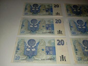 BANKOVKY 20 KČ, 1994, OBĚ VYDANÉ SÉRIE, PĚKNÉ STAVY - 7
