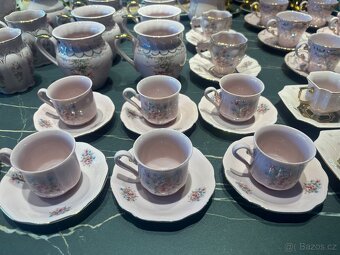 Starožitný růžový porcelán - velká sbírka - 7