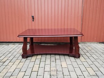Dřevěný konferenční stolek / masiv / pravé dřevo - 7