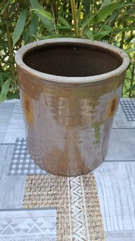 Stará keramická dóza – kamenáč výška 25 cm - 7