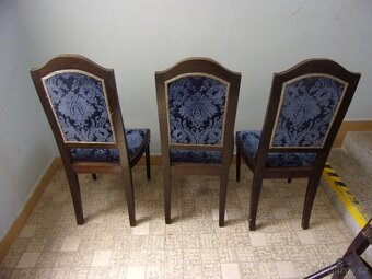 Starý retro nábytek, dřevěné židle, 1. republika, 3+1ks - 7