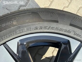 4x al kola 5x108 + pneu letní 225/55 R18 - 7