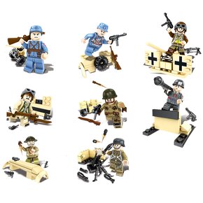 Rôzne sety vojakov (8ks) 1 + doplnky - typ lego - 7