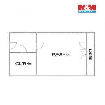 Pronájem bytu 1+kk, 22 m², Most, ul. M. G. Dobnera - 7