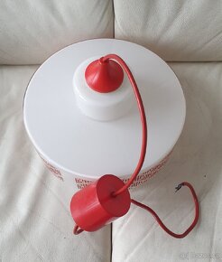 Retro kuchyňský lustr 70. léta - červená - 7