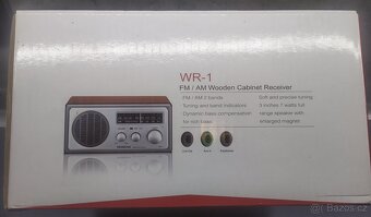 NOVÉ Retro rádio SANGEAN - dřevěné, FM/AM tuner - 7