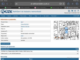 Prodej stavebního pozemku 554 m2 v Praze - Hrnčířích - 7