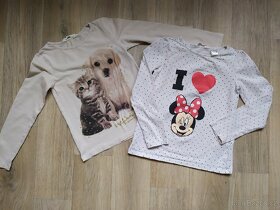 Mikina Mickeyho klubík, H&M tričko Minnie, 122/128 - 7