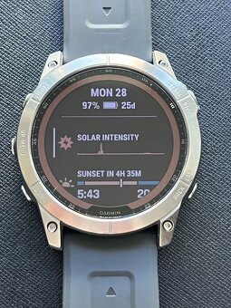 Garmin Fenix 7X Sapphire Solar + kožený řemínek – výborný st - 7