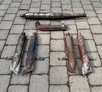 Jawa 50 pařez, pionýr, ČZ 125 - výfuky - 7