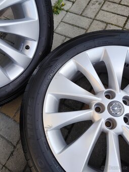 ALU 5x105 r18 OPEL + LETNÍ PNEU - PĚKNÁ SADA - 7