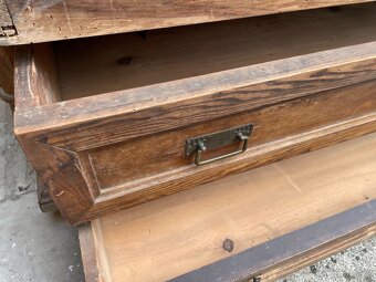 ✅ Starožitná dřevěná komoda | masivní dřevo | 4 šuplíky - 7