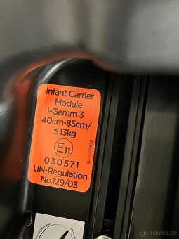 Prodám zánovní autosedačku Joie i-Gemm3 - 7