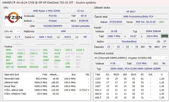 HP EliteDesk 705 G5 SFF Ryzen 3 PRO 3200G / 16GB / SSD / Win - 7