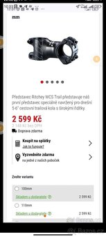 Řidítka a Představec Ritchey WCS Trail nový +Gripy - 7