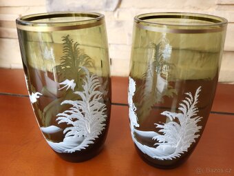 2 STAROŽITNÉ SBĚRATELSKÉ SKLENICE- LEDOVÉ DĚTI- NÁDHERNÉ - 7