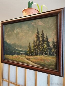 obraz HORSKÁ LOUKA, olej, sign. Trinkmoc - 7