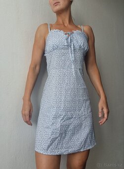 Nové dámské modré šaty na ramínka mini šaty vel S - M - 7