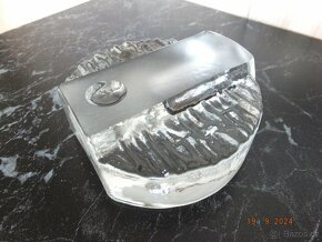 Walther Glass - Býčí oko - masivní váza na jeden květ. - 7