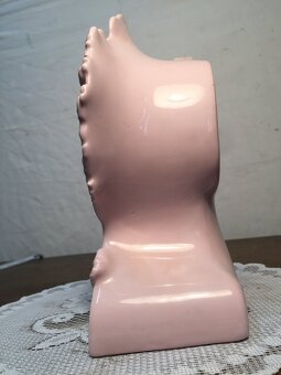 Růžový porcelán Slavkov ručně malované hodiny - 7