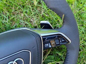 AUDI S volant A6 C8 A8 SQ8 Q8 kozeny zkoseny perforovany - 7