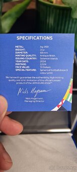 UEFA Stribrna mince 3 Oz - 7