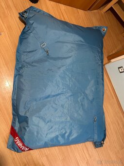 Sedací pytel/vak BeanBag s popruhy modré barvy - 7
