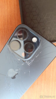 Iphone 15 pro 256GB blue titanium, V ZÁRUCE, prasklá záda - 7