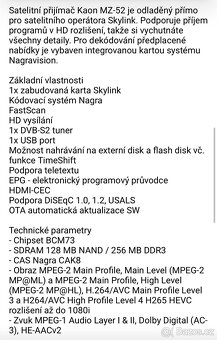 HD satelitní přijímač KAON - záruka - 7