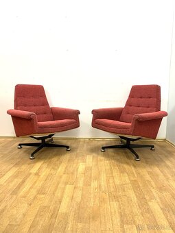 Retro křesla s podnožkou 70. léta - 7