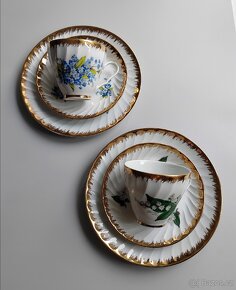 Vynikající porcelánové čajové trio od Mitterteich - 7