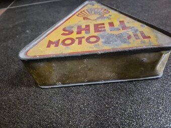 Originál starožitnýa plechovka na olej Shell - 7