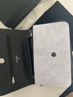 Chanel woc - kabelka na řetízku, černá, silver hw - 7