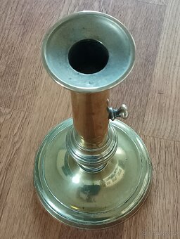 MOSAZNÝ EMPÍROVÝ SVÍCEN BIEDERMEIER Z 19. STOLETÍ Z FRANCIE - 7