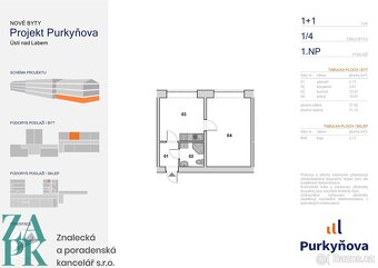 Pronájem bytu 1+1, Střekov, Ústí nad Labem, ev.č. 00841 - 7