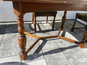 Jídelní souprava stůl a 4 židle Lübke - výplet Thonet - 7