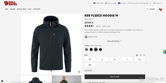 Outdoorová merino mikina Fjallraven Keb Fleece Jacket M blue - 7