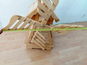 Nový dřevěný větrný mlýn dekorace 90 cm - 7