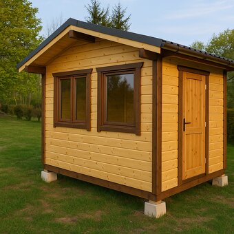 Zateplený dřevěný domek 2,5 × 2,5 m – celoroční využití - 7