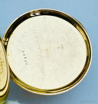 14K ZLATÉ PÁNSKÉ KAPESNÍ KLÍČOVKY S ŘETÍZKEM A ETUI - 7